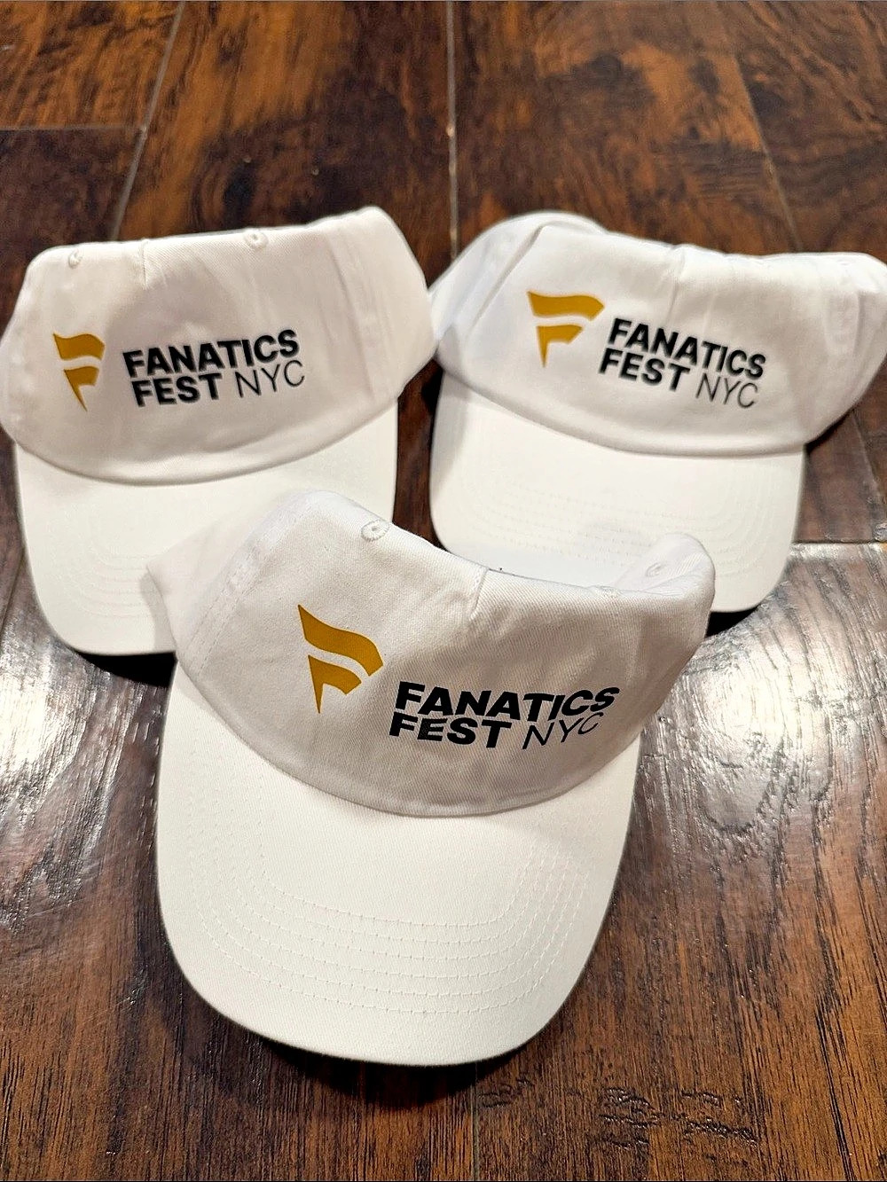 Fanatics Fest NYC Amex Promo Hat White Set of 3